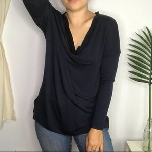 Banana Republic Navy Thread Soft Tunic Top Lounge
